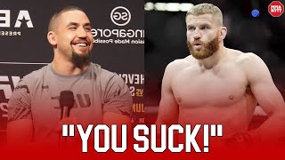 Robert Whittaker reacts to UFC fan question: "You Suck!" 😂