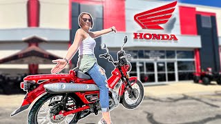 She LOVES The Honda Trail 125.. (First Ride!)