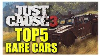 Just Cause 3 | Top 5 RARE CARS Location! New Secret Rare Vehicles! (Just Cause 3 Cars Guide)