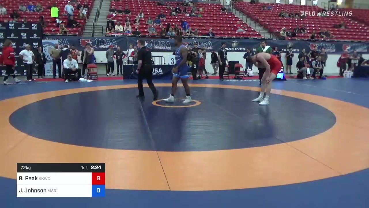 72 Kg Quarters - Benjamin Peak, Sunkist Kids Wrestling Club Vs Jamel Johnson, Marines 6c80