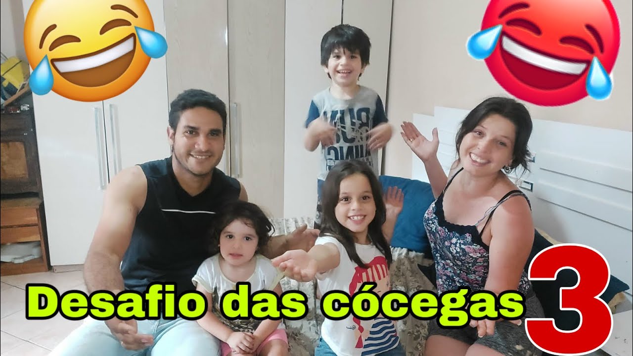 desafio das cocegas com os filhos - JHOW E PAULA BERNARDES
