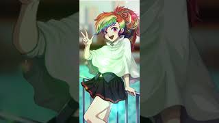 I Am So Lucky Lucky Rainbowdash Animated Girl - Rainbowdash Mylittlepony