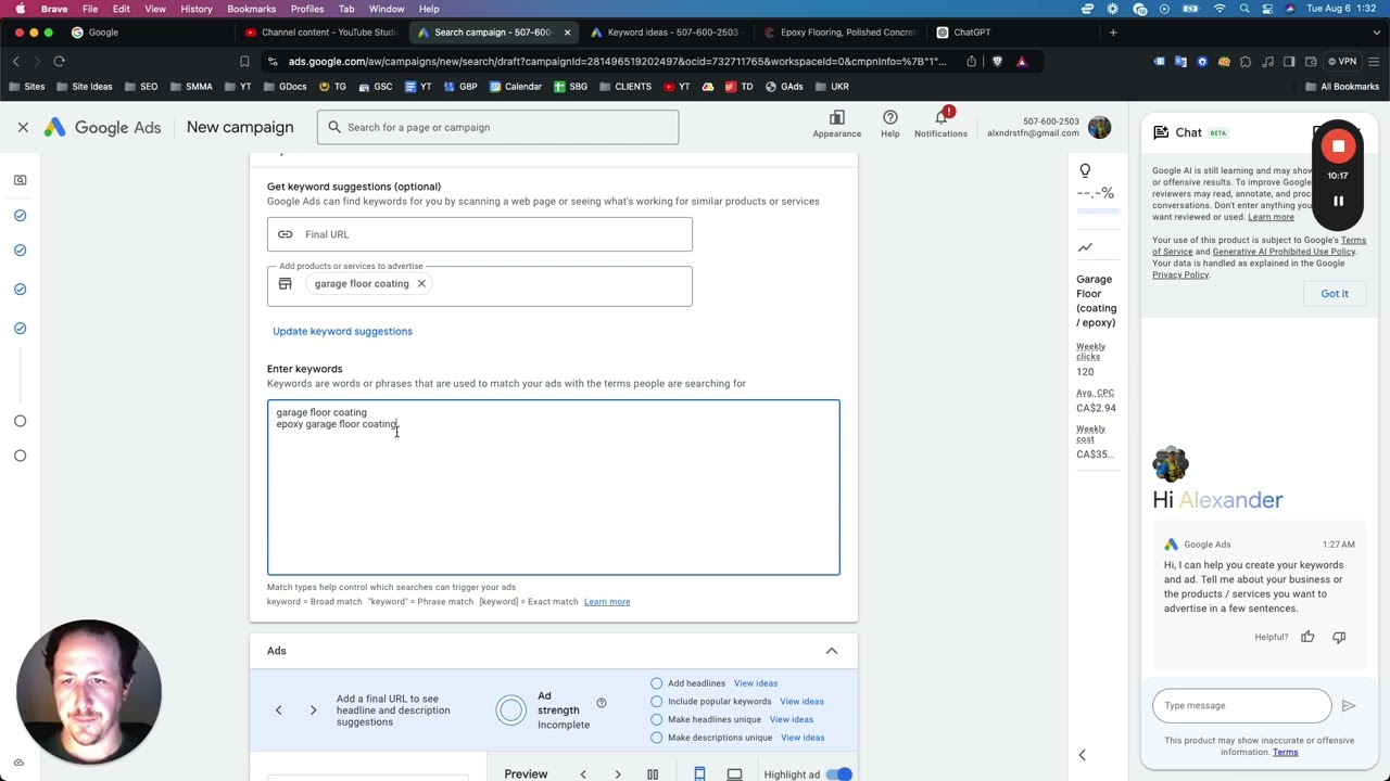 Google Ads for Concrete Coating