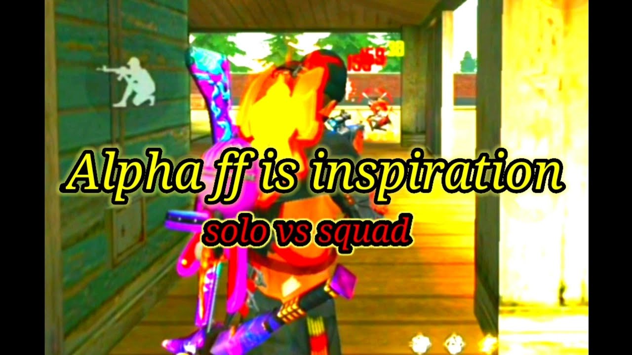 solo vs squad gameplay || Alpha ff is inspiration 