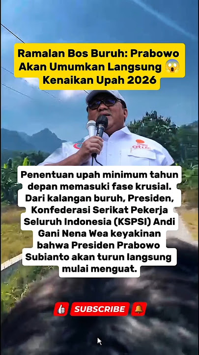 President Prabowo's announcement of a direct wage increase