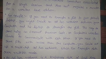 Introduction to Ad-hoc network in hindi