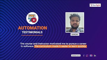 Sanjay | Automation Testing Course Review