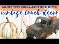 Vintage Black 3D #dollartree Truck Craft // transitional home decor