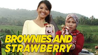 Kenikmatan brownies and strawberry cream | ALA CHEF