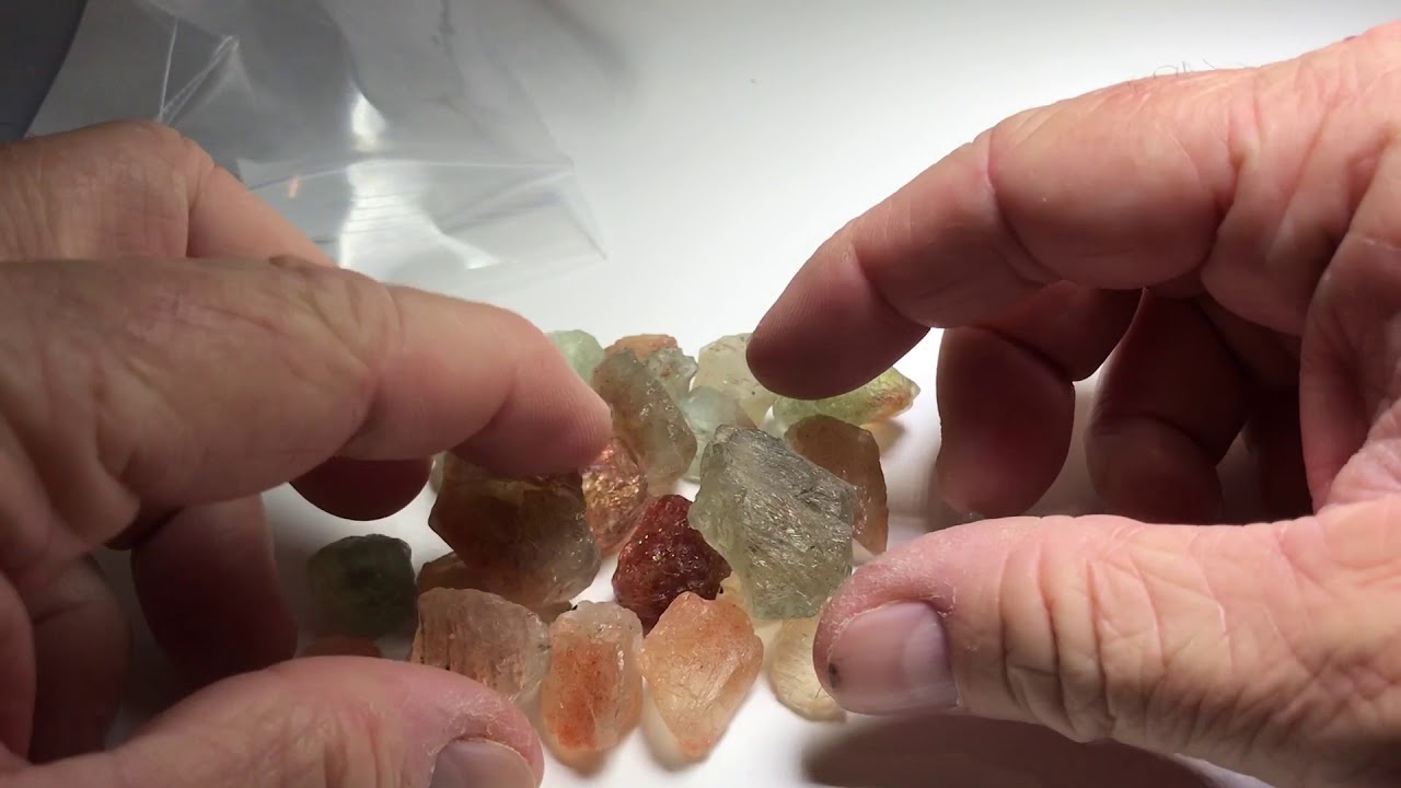 Illusion Sunstone from Tanzania. Also called “Confetti Stone”.