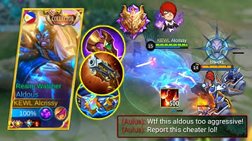 ALDOUS AGGRESSIVE GAMEPLAY EVEN IN MYTHICAL GLORY! NEW OP BUILD! ALDOUS BEST BUILD 2022 - MLBB
