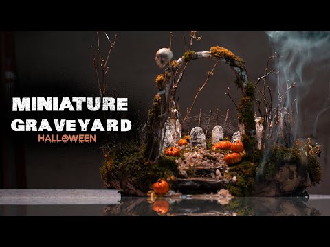 How To Make A Miniature Graveyard For Under $10  | DIY Halloween Crafts