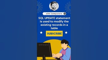 SQL UPDATE statement is used to modify the existing records in a table @esncomputers #sqlplus