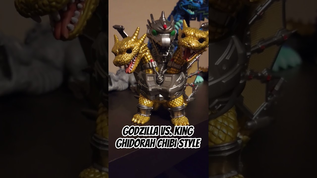 Godzilla vs. King Ghidorah Chibi Style #godzillatoys #godzilla1989