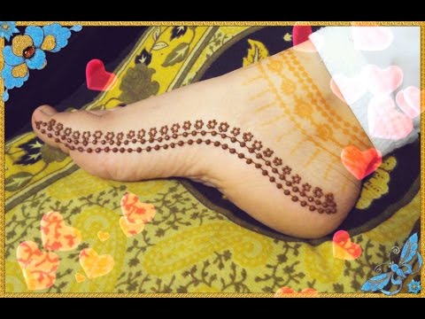 Easy And Simple Foot Mehndi Design Tutorial Floral Mehndi Design