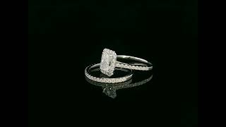 Download Lagu 18K White Gold Radiant-Cut Diamond Halo Bridal Set | Engagement Ring + Matching Wedding Band MP3 Download Lagu 18K White Gold Radiant-Cut Diamond Halo Bridal Set | Engagement Ring + Matching Wedding Band MP3