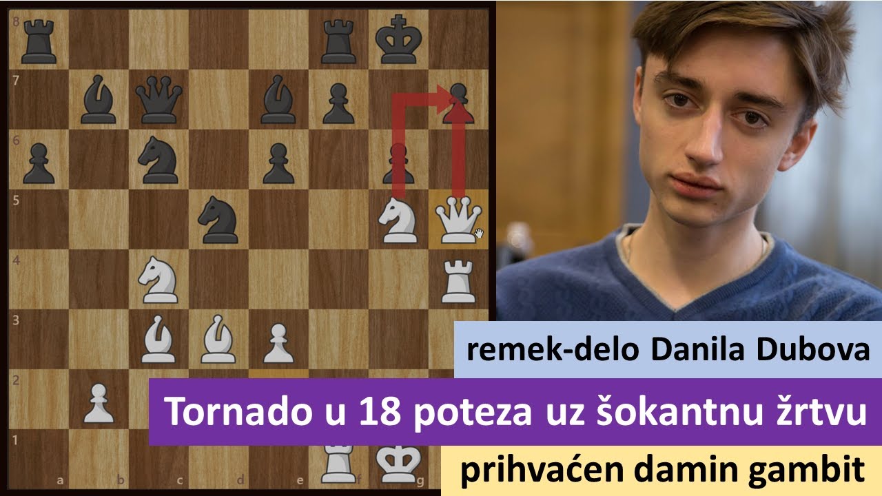 Remek-delo Danila Dubova - žrtva dame koja je šokirala mnoge - prihvaćen damin gambit