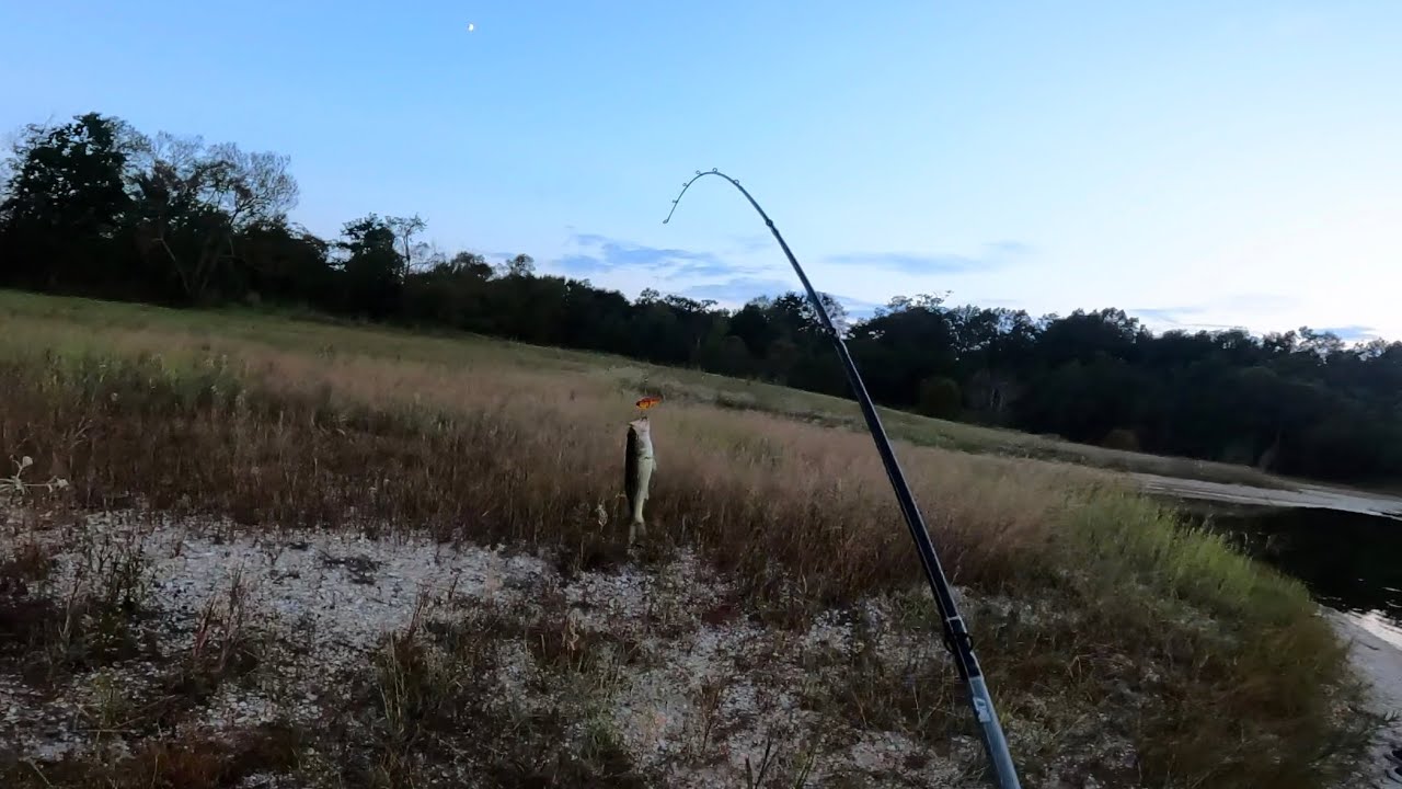 bass fishing at my friends house