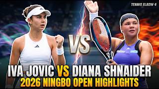 Iva Jovic Vs Diana Schnaider 2026 Ningbo Open Highlights in Tennis Elbow 4