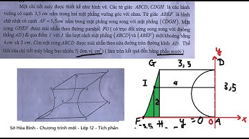 Sở Hòa Bình: Một chi tiết máy được thiết kế như hình vẽ. Các tứ giác ABCD, CDGH là các hình vuông