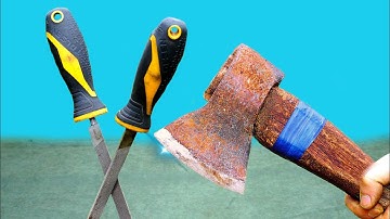 Sharp Axe Sharpening Method in 2 Minutes!