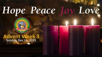 Advent Week 3 Message from UniTCAA