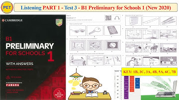 B1 Preliminary for Schools 1 - Listening Part 1 Test 3 (2020 + Transcript + Key)