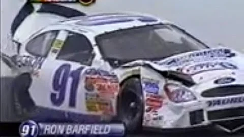 Ron Barfield Crash at New Hampshire Busch Race - 2...