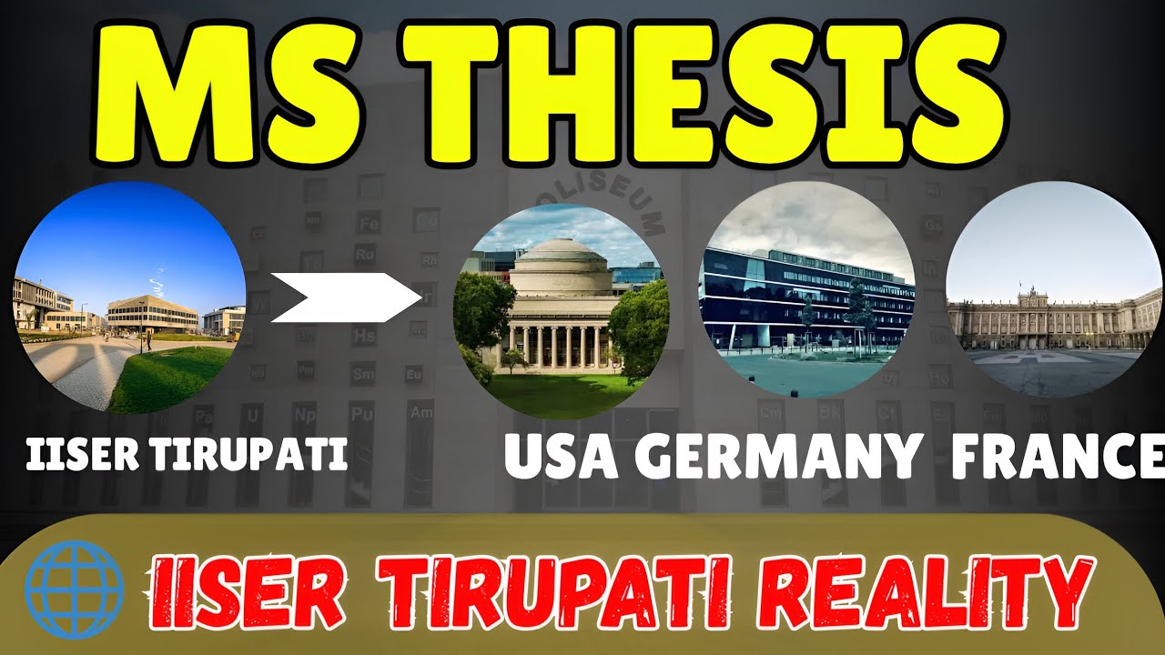 How Many IISER Tirupati Students Go Abroad for MS Thesis? | Full Breakdown  🇺🇸🇩🇪 | IISER INTELLECT
