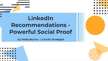 LinkedIn Recommendations is a great way to create Social Proof focused to your target audience.