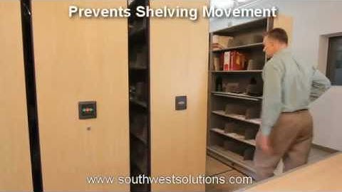 Push Button High Density Shelving | Spacesaver Zero Force Safety | Powered Storage Systems