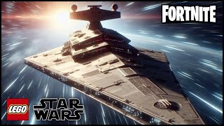 Epic Star Destroyer Crash Scene | Lego Star Wars Fortnite Event + Bloopers