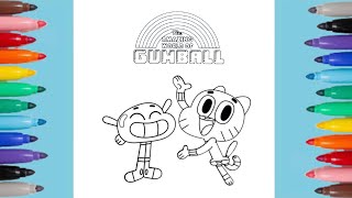 Gumball and Darwin Coloring Pages | The Amazing World of Gumball 💙