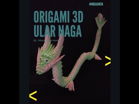 Cara Membuat Origami  3D  Ular Naga YouTube