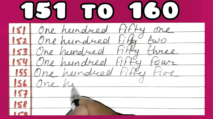 151 to 160 Numbers Name | Spelling 151 to 160 | How to Learn 101 to 200 Numbers Name