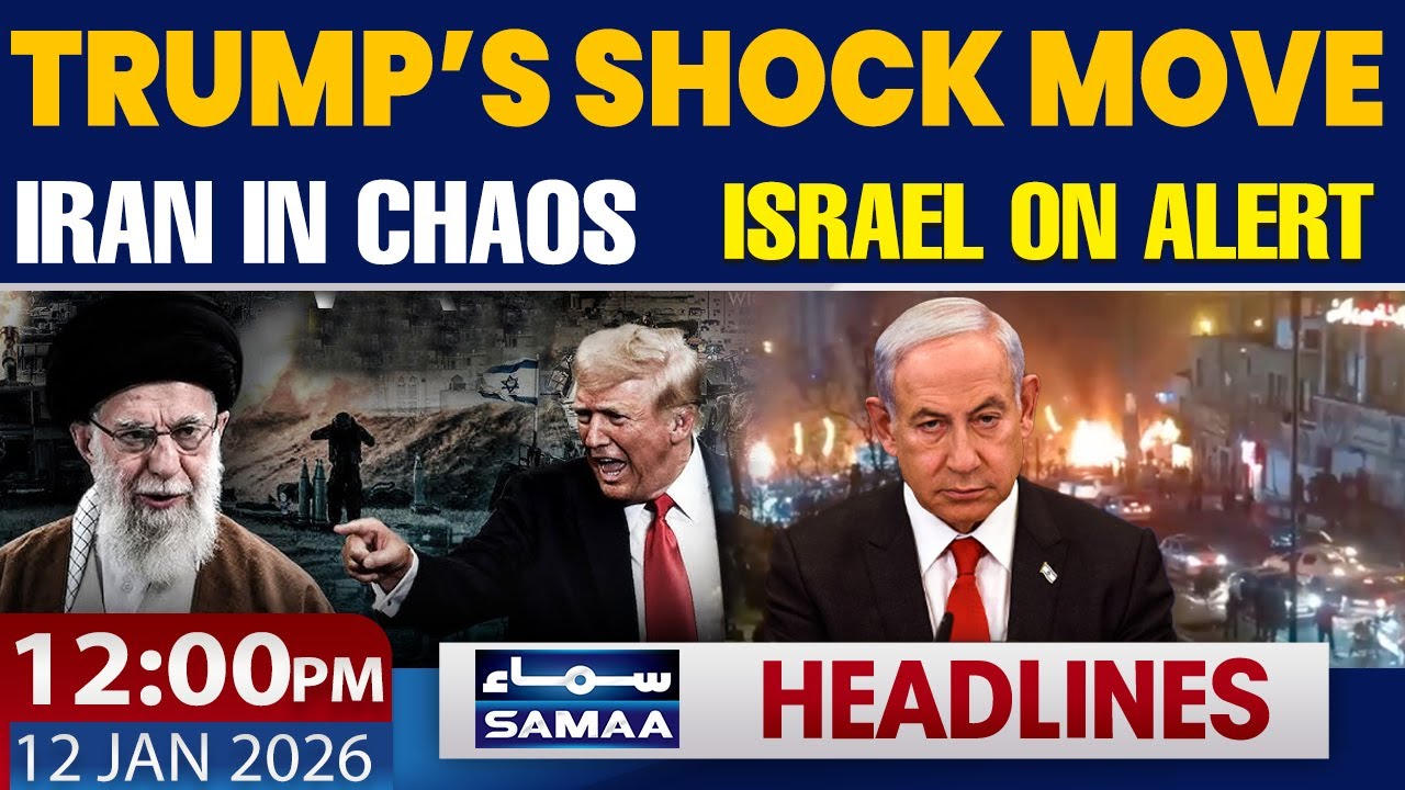 Iran Protests Escalate: Trump Weighs Military Options as Iran Crisis Deepens | 12 PM Headlines