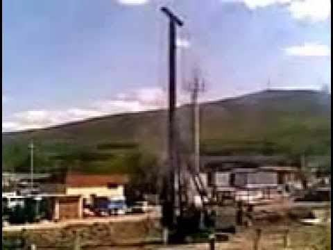 долбилка сваезабиватель (дизель молот типа РДК-250) - YouTube