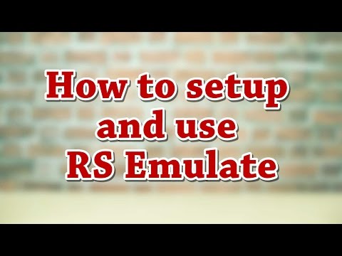 How to setup and use RS Emulate