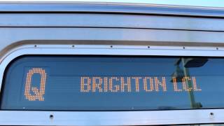 MTA NYC Subway : Coney Island - bound R160B Alstom (Q) Train at Sheepshead Bay