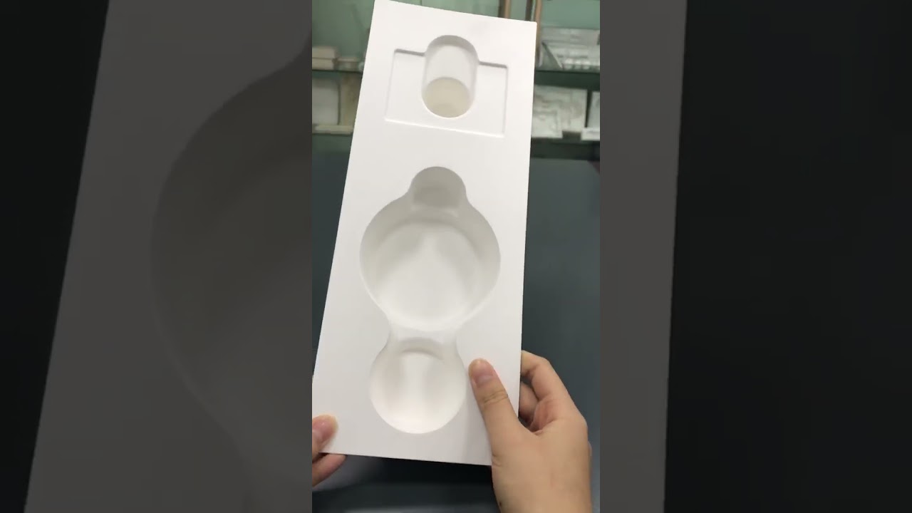 White WetPress Insert for Electronics EcoFriendly Packaging