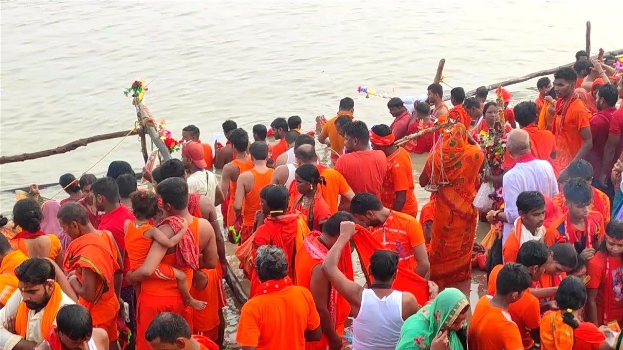  Sultanganj Ganga Ghat Live Video Ganga Snan Video 2022 YouTube