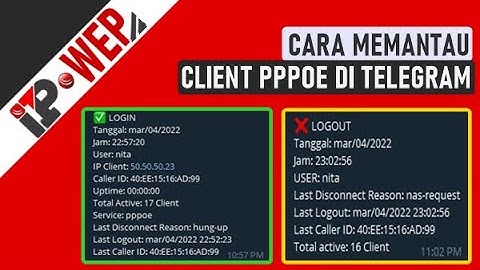 Monitoring Client PPPOE Dengan BOT Telegram paling Mudah