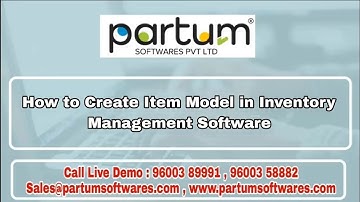 How To Create Item Model in Inventory Management Software? 📦 | Partum Softwares Pvt Ltd