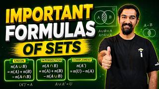 IMPORTANT FORMULA's OF SETS | Class 11 Maths | PUC Karantaka | NCERT Mathematics
