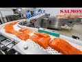 Amazing Food Processing Machines SALMON Factory ★ Fast Workers Food Cutting Machines NEW Inventions