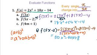 Chapter 1.3(2) Evaluate the Functions