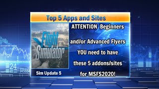 Microsoft flight Simulator 2020 Top 5 APPS/Addons & Sites for Beginners and ADvanced users! screenshot 3