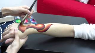 Face Painting - Orange Snake