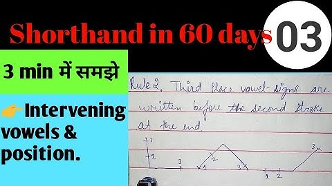 Intervening vowels and position | by shorthand club