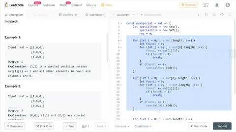 LeetCode [easy] 1582. Special Positions in a Binary Matrix